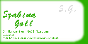 szabina goll business card